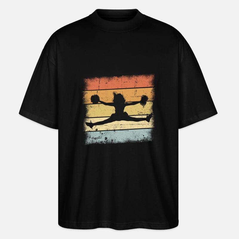 Cheerleading Retro - Stanley/Stella Oversized Unisex Bio T-Shirt Blaster 2.0 - Schwarz