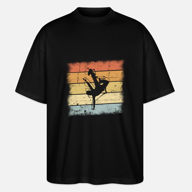 Breakdancer Retro Design - Stanley/Stella Oversized Unisex Organic T-shirt Blaster 2.0 - black