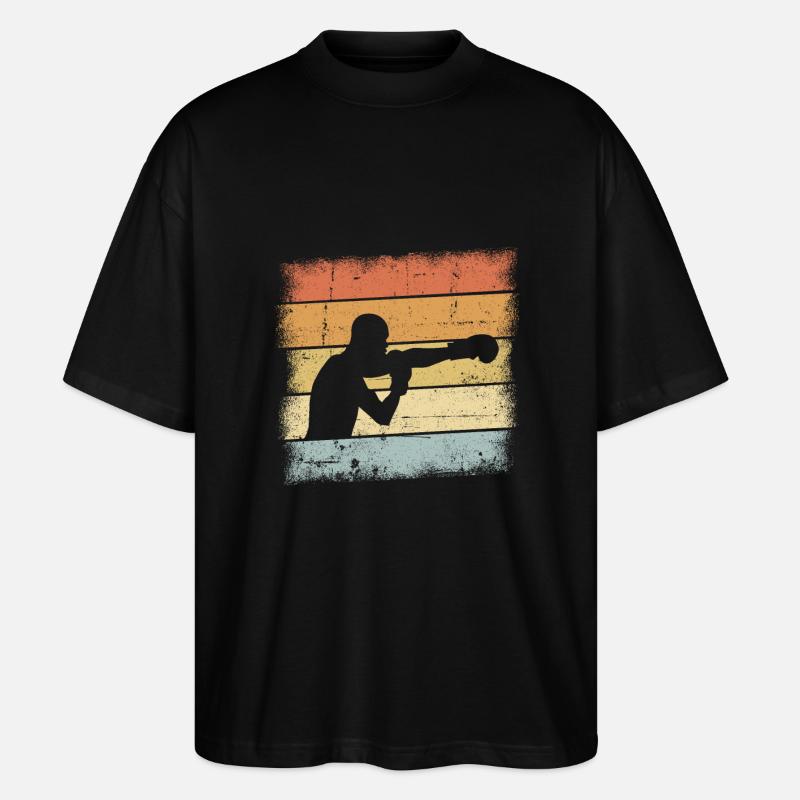 Boxer Rétro - T-shirt bio Blaster 2.0 coupe oversize Stanley/Stella Unisexe - noir