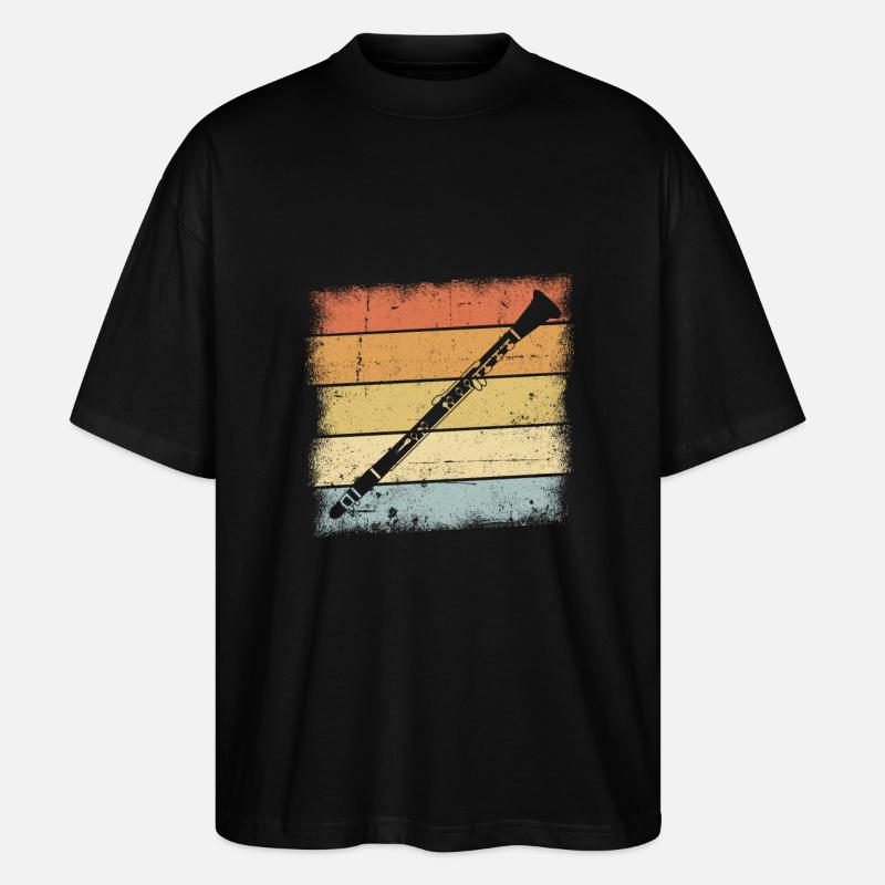 Clarinet - Stanley/Stella Oversized Unisex Organic T-shirt Blaster 2.0 - black