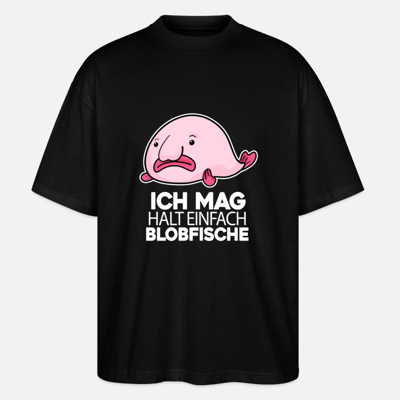 Blobfisch - Stanley/Stella Oversized Unisex Bio T-Shirt Blaster 2.0 - Schwarz