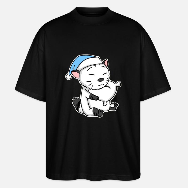 Chat race American Bobtail - T-shirt bio Blaster 2.0 coupe oversize Stanley/Stella Unisexe - noir