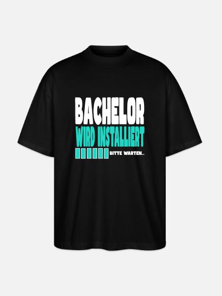 Bachelor wird installiert - Stanley/Stella Oversized Unisex Bio T-Shirt Blaster 2.0 - Schwarz