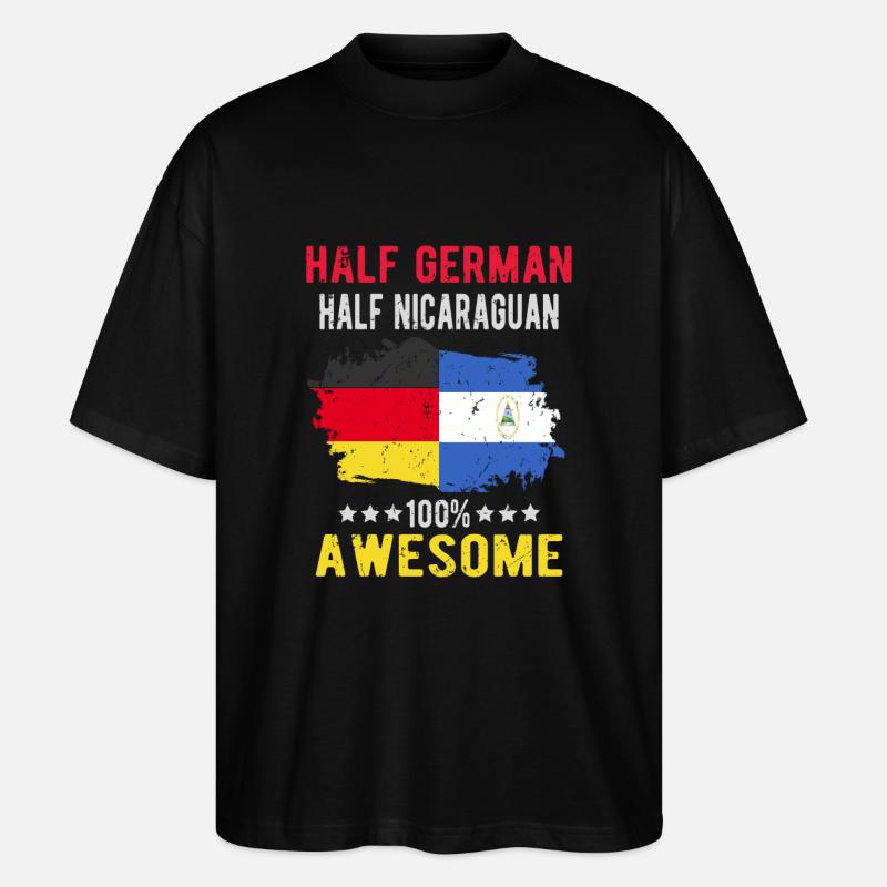 Half German half Nicaraguans - Stanley/Stella Oversized Unisex Organic T-shirt Blaster 2.0 - black