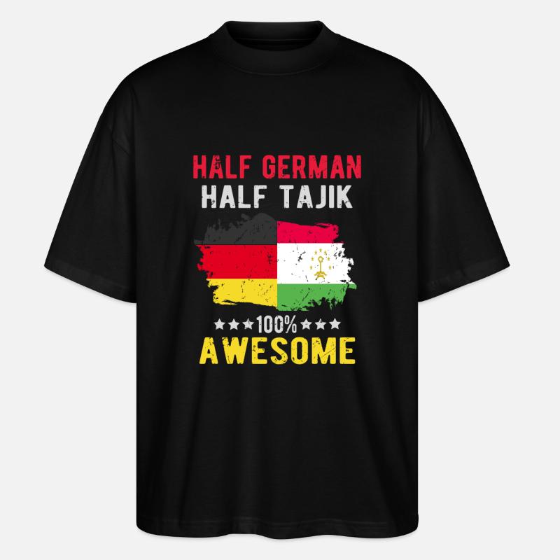 Half German half Tajiks - Stanley/Stella Oversized Unisex Organic T-shirt Blaster 2.0 - black