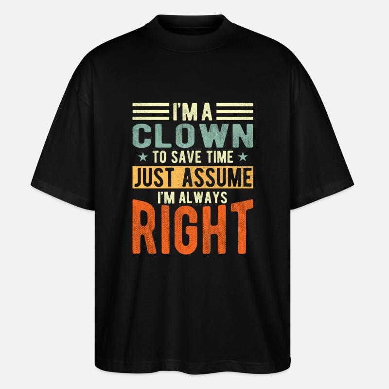 Clown - Stanley/Stella Oversized Unisex Bio T-Shirt Blaster 2.0 - Schwarz