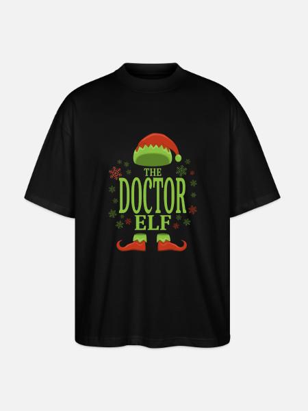 Doktor Weihnachtself - Stanley/Stella Oversized Unisex Bio T-Shirt Blaster 2.0 - Schwarz