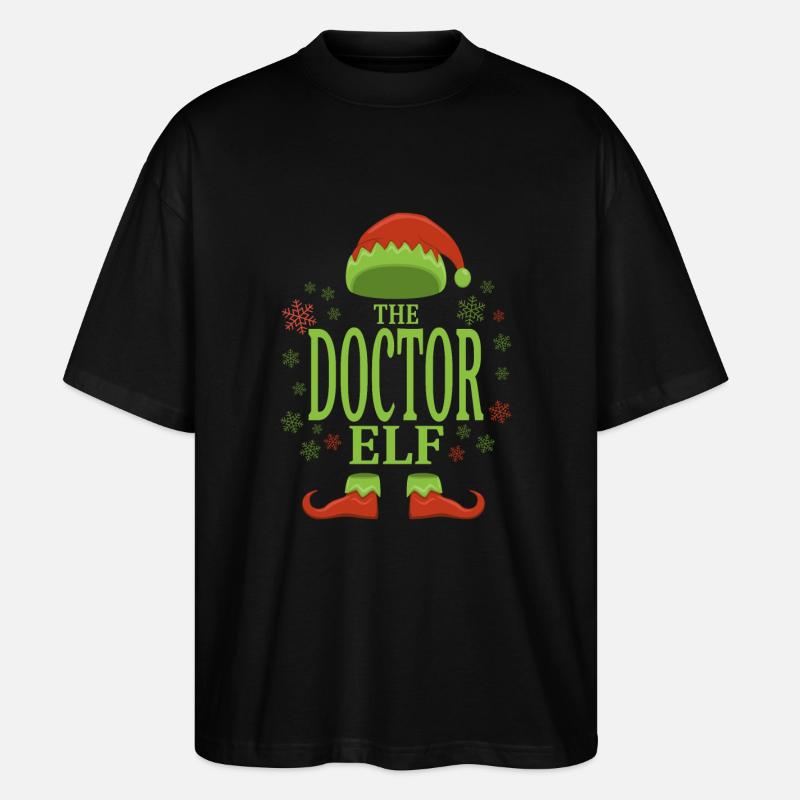 Docteur Noël Elfe - T-shirt bio Blaster 2.0 coupe oversize Stanley/Stella Unisexe - noir