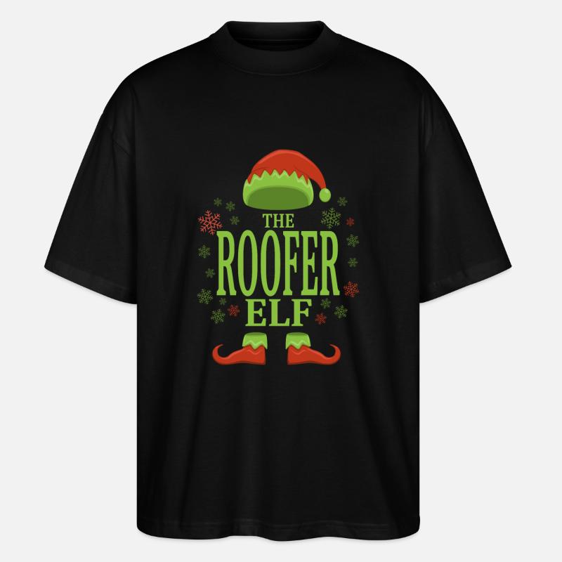 Couvreur Elfe de Noël - T-shirt bio Blaster 2.0 coupe oversize Stanley/Stella Unisexe - noir