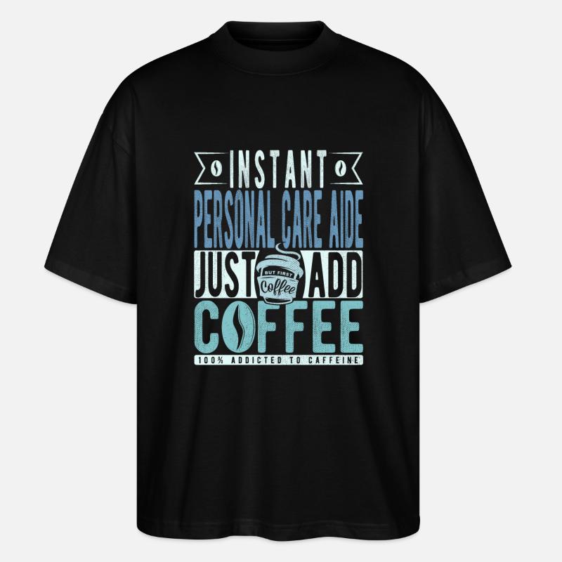 Serviabilité café dire - T-shirt bio Blaster 2.0 coupe oversize Stanley/Stella Unisexe - noir