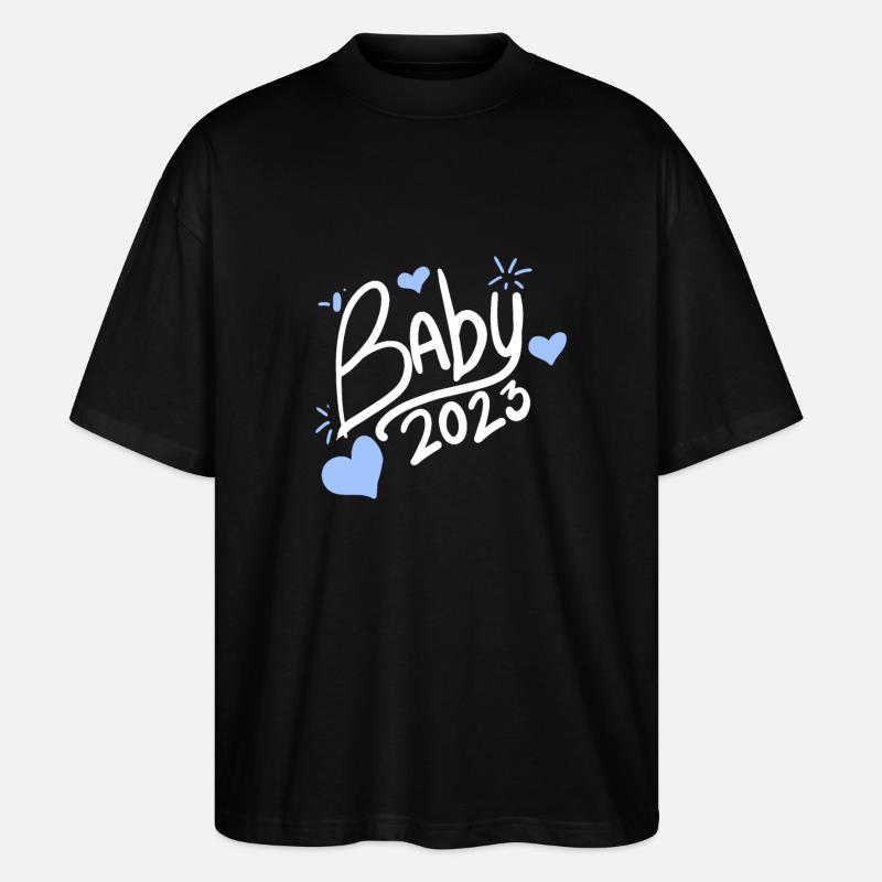 Baby 2023 Junge - Stanley/Stella Oversized Unisex Bio T-Shirt Blaster 2.0 - Schwarz