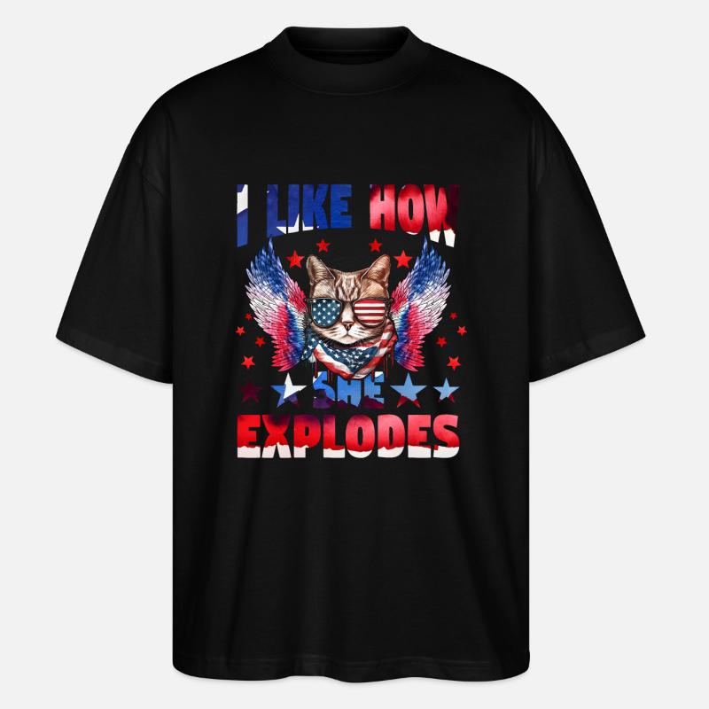 I like how she explodes - Stanley/Stella Oversized Unisex Organic T-shirt Blaster 2.0 - black