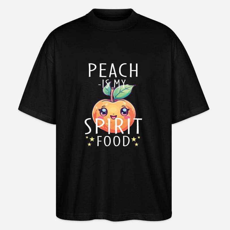 Pfirsich Kawaii - Stanley/Stella Oversized Unisex Bio T-Shirt Blaster 2.0 - Schwarz