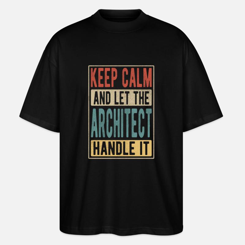 Architect Retro Gift - Stanley/Stella Oversized Unisex Organic T-shirt Blaster 2.0 - black