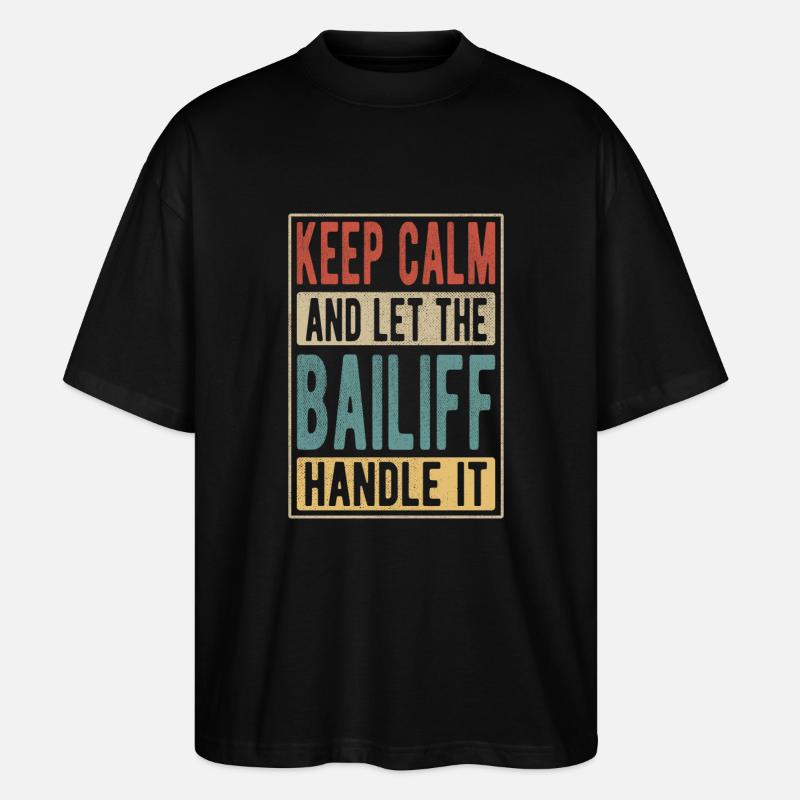 Bailiff Retro Gift - Stanley/Stella Oversized Unisex Organic T-shirt Blaster 2.0 - black
