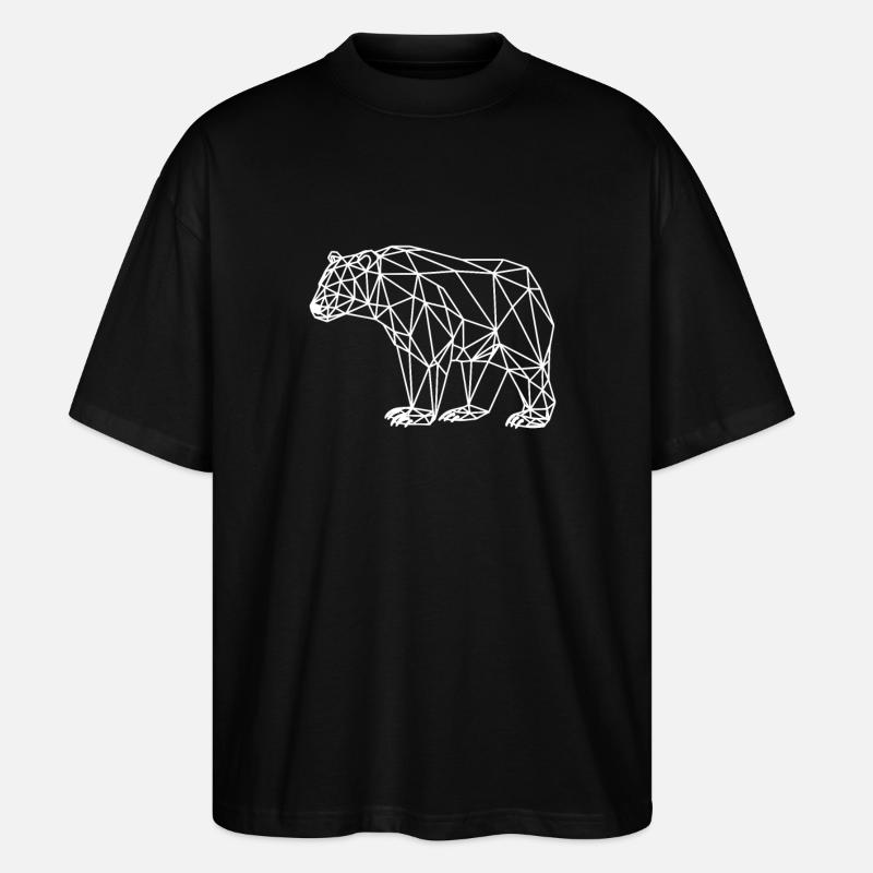 Lineart Fuchs - Stanley/Stella Oversized Unisex Bio T-Shirt Blaster 2.0 - Schwarz