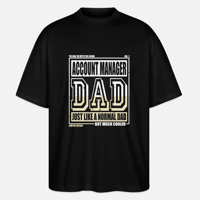 Buchhalter Papa Geschenk - Stanley/Stella Oversized Unisex Bio T-Shirt Blaster 2.0 - Schwarz