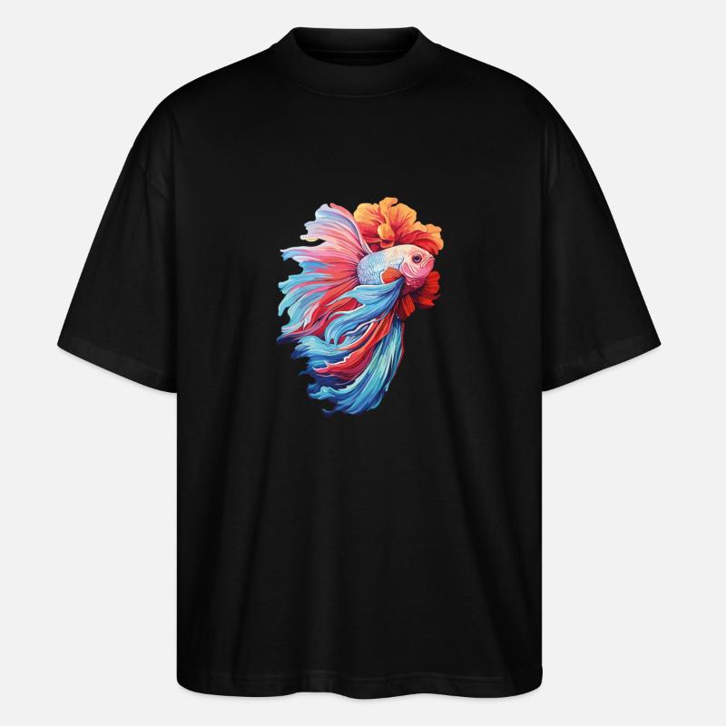 Bettafish Fish - Stanley/Stella Oversized Unisex Bio T-Shirt Blaster 2.0 - Schwarz
