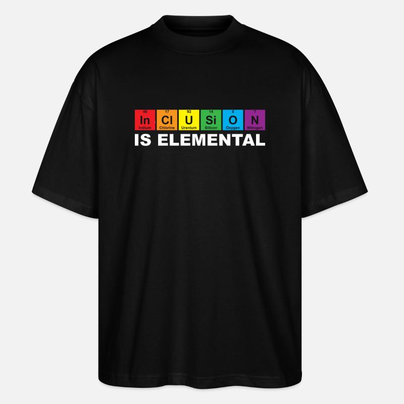 Elementary inclusion - Stanley/Stella Oversized Unisex Organic T-shirt Blaster 2.0 - black