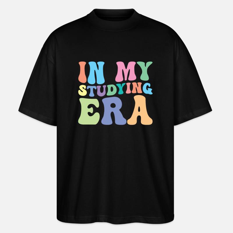 Studieren Retro Groovy Student - Stanley/Stella Oversized Unisex Bio T-Shirt Blaster 2.0 - Schwarz