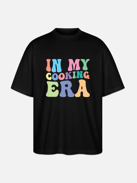 Cuisiner Retro Groovy dans mon - T-shirt bio Blaster 2.0 coupe oversize Stanley/Stella Unisexe - noir