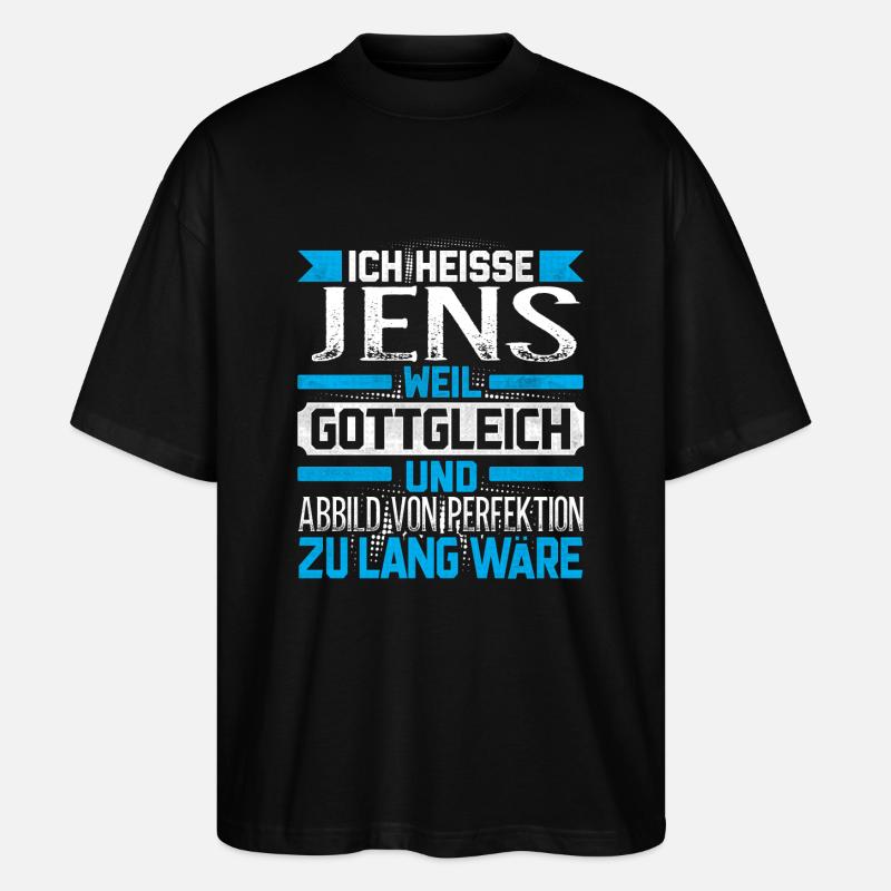 JENS - Gottgleich - Stanley/Stella Oversized Unisex Bio T-Shirt Blaster 2.0 - Schwarz