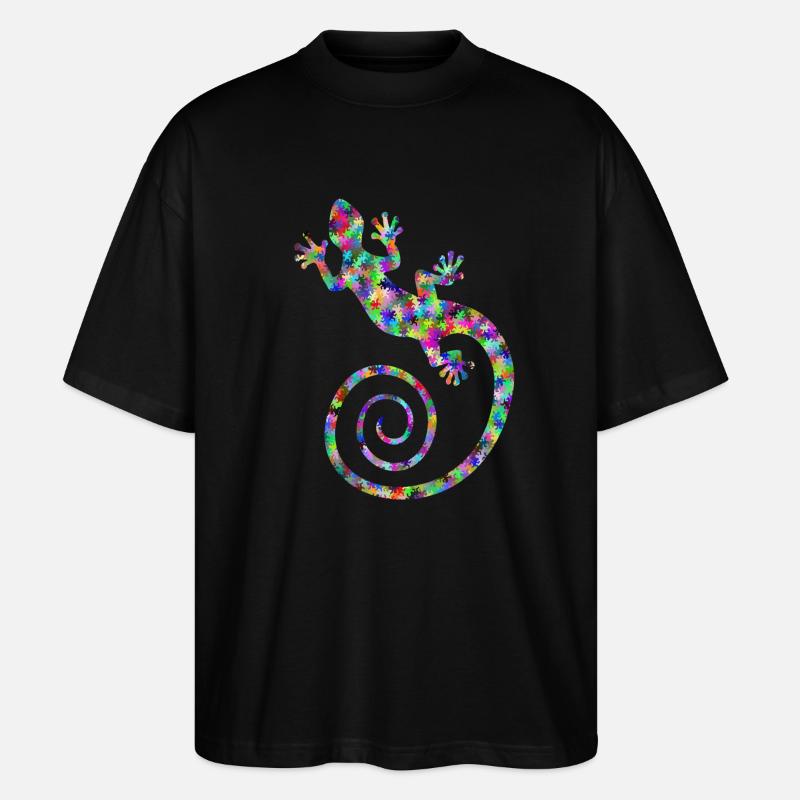 GECKO MANIA - Stanley/Stella Oversized Unisex Organic T-shirt Blaster 2.0 - black