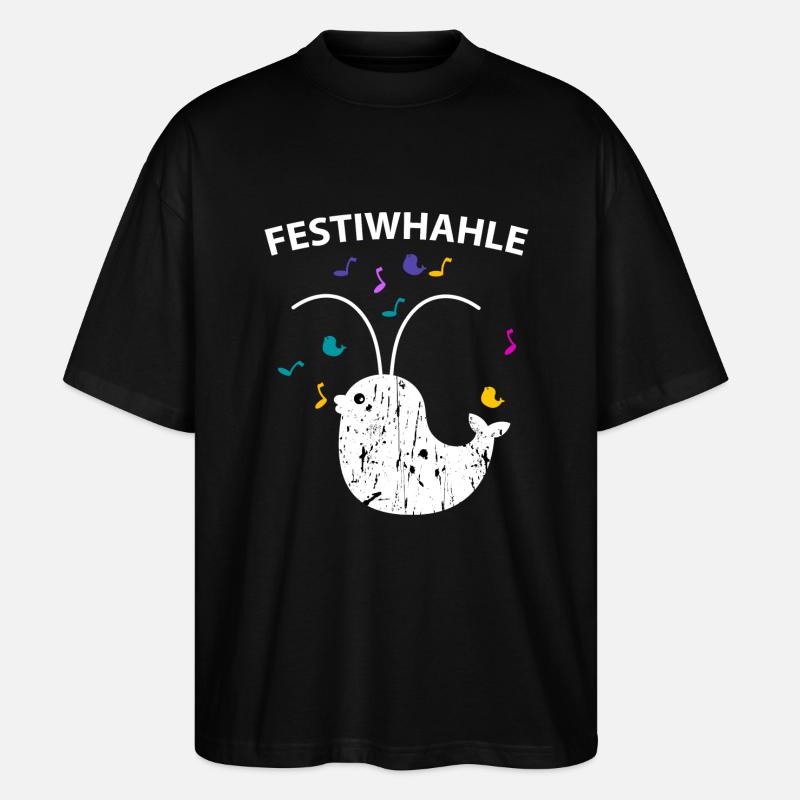 Festiwhale - T-shirt bio Blaster 2.0 coupe oversize Stanley/Stella Unisexe - noir
