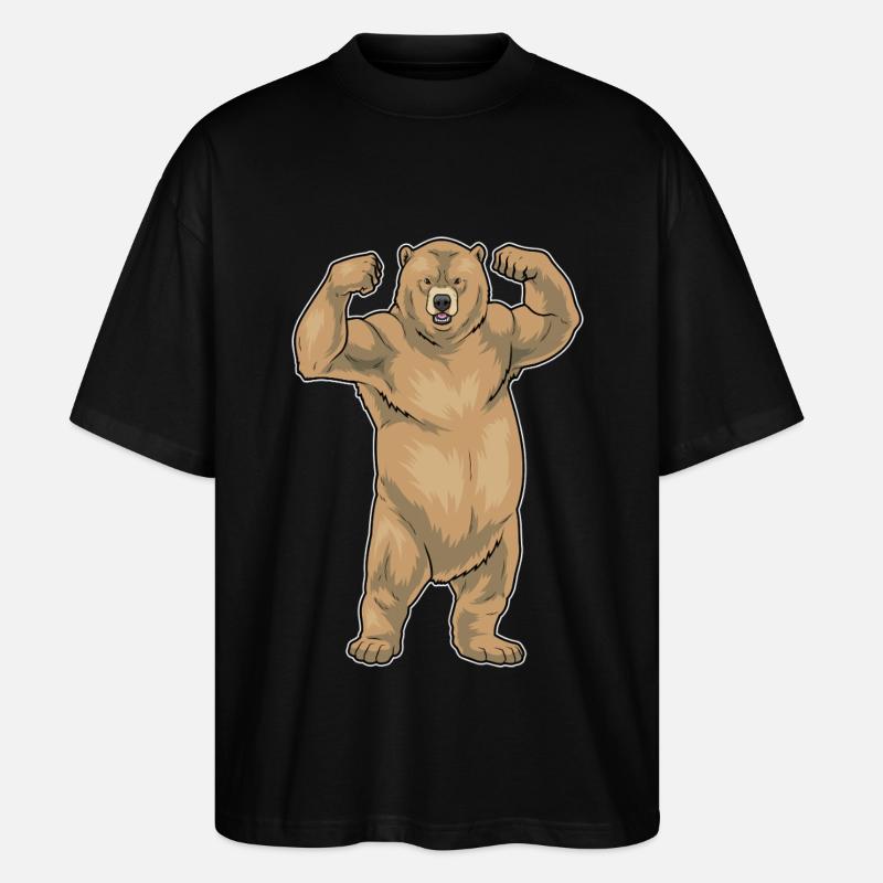 Bear Bodybuilder Musculation - T-shirt bio Blaster 2.0 coupe oversize Stanley/Stella Unisexe - noir