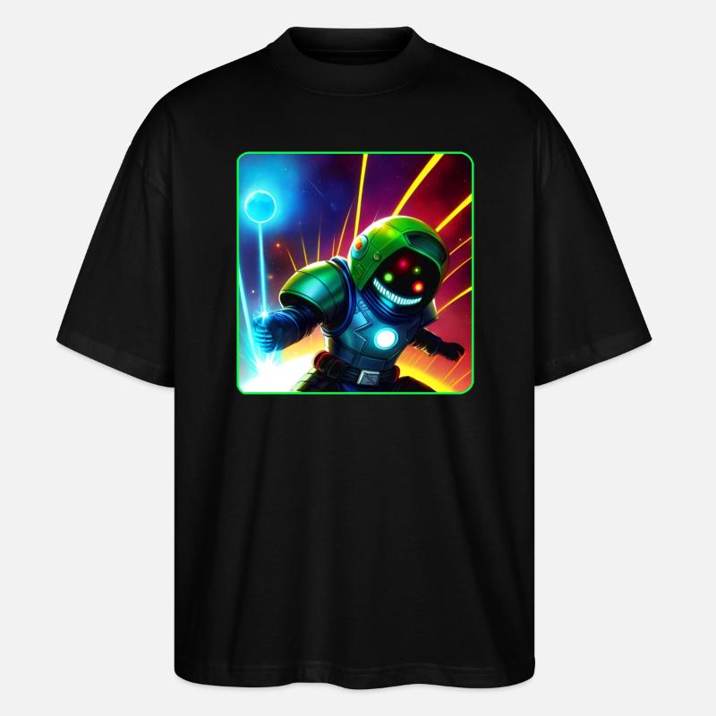 Cooler Weltraum Astronaut - Stanley/Stella Oversized Unisex Bio T-Shirt Blaster 2.0 - Schwarz