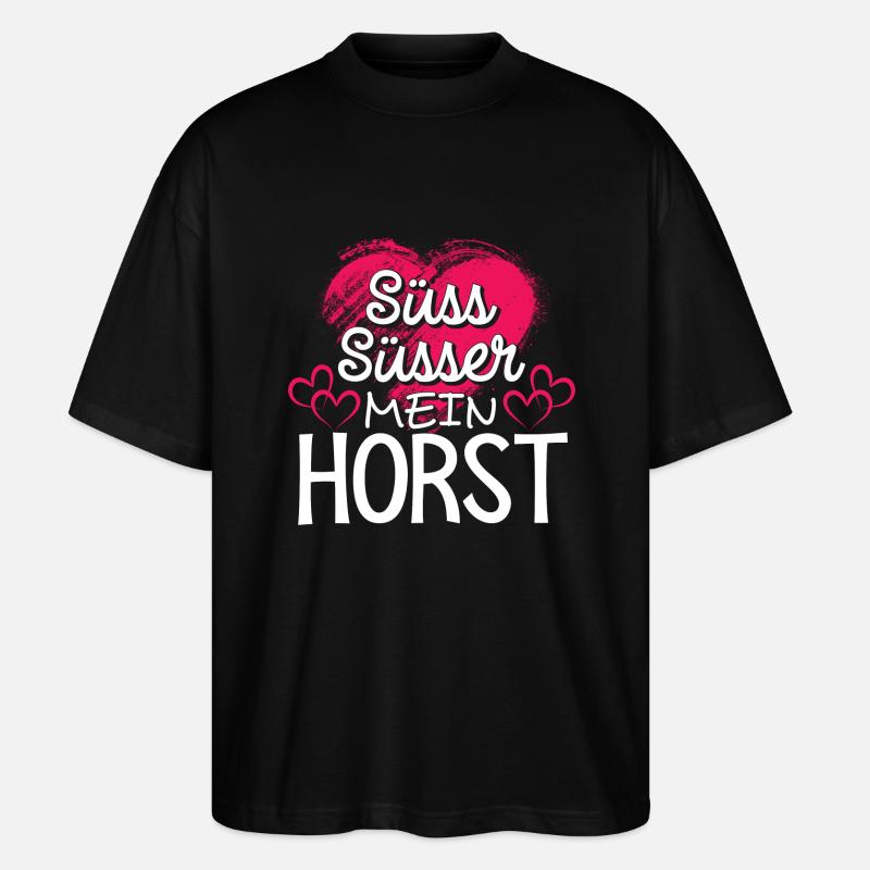HORST - süss - Stanley/Stella Oversized Unisex Bio T-Shirt Blaster 2.0 - Schwarz