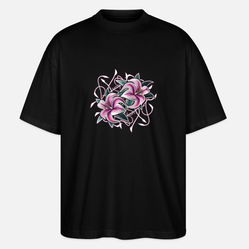 lilies2 - Stanley/Stella Oversized Unisex Bio T-Shirt Blaster 2.0 - Schwarz