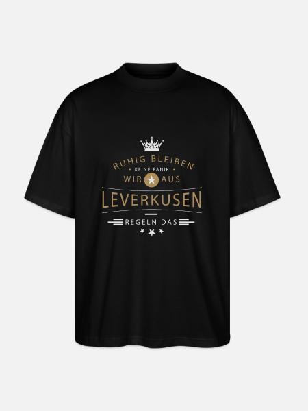 Ruhig bleiben Leverkusen - Stanley/Stella Oversized Unisex Bio T-Shirt Blaster 2.0 - Schwarz