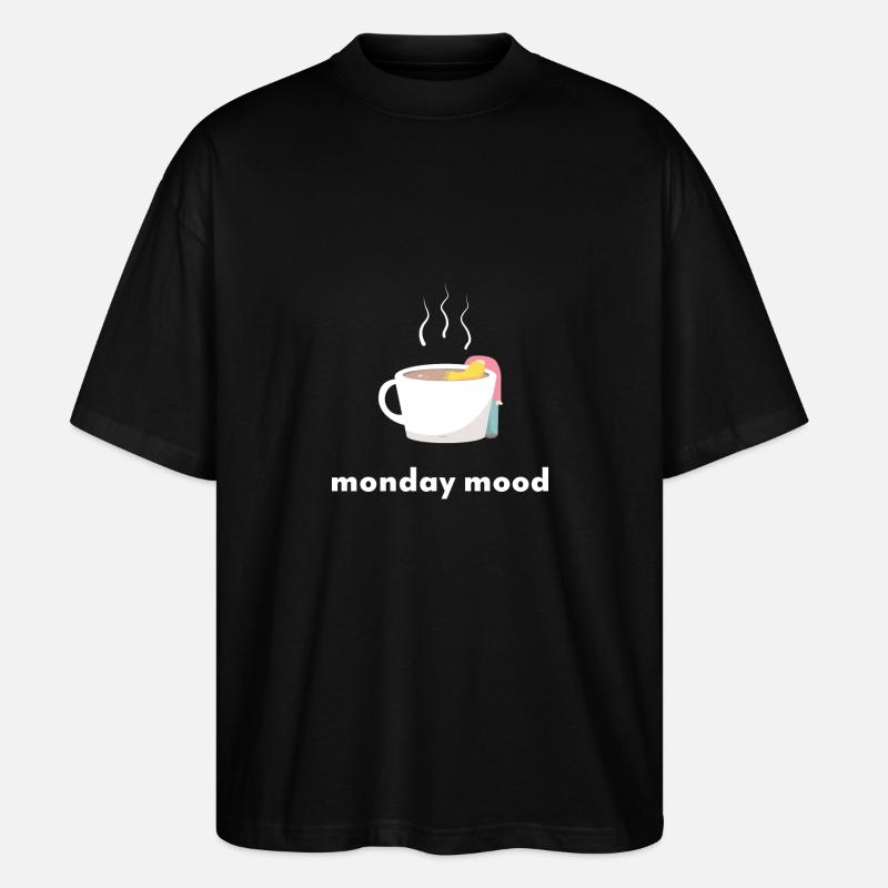 Lunes estado de ánimo - Camiseta Oversize Ecológica Unisex Stanley/Stella Blaster 2.0 - negro