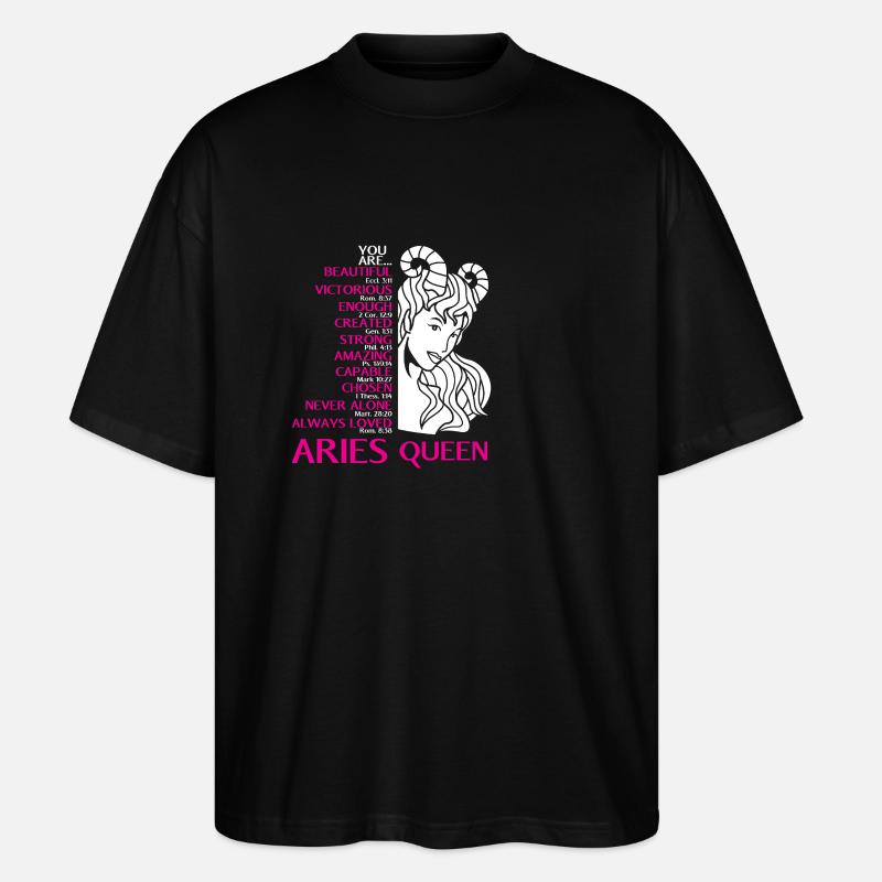 Sternzeichen Widder - Stanley/Stella Oversized Unisex Bio T-Shirt Blaster 2.0 - Schwarz