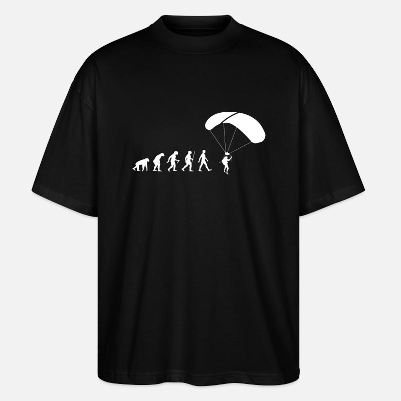 Evolution Paragleiten - Stanley/Stella Oversized Unisex Bio T-Shirt Blaster 2.0 - Schwarz