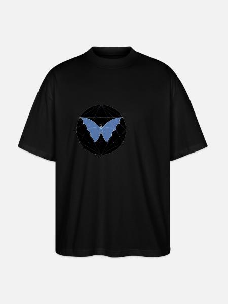 Sacred Geometry Butterfly - Stanley/Stella Oversized Unisex Organic T-shirt Blaster 2.0 - black