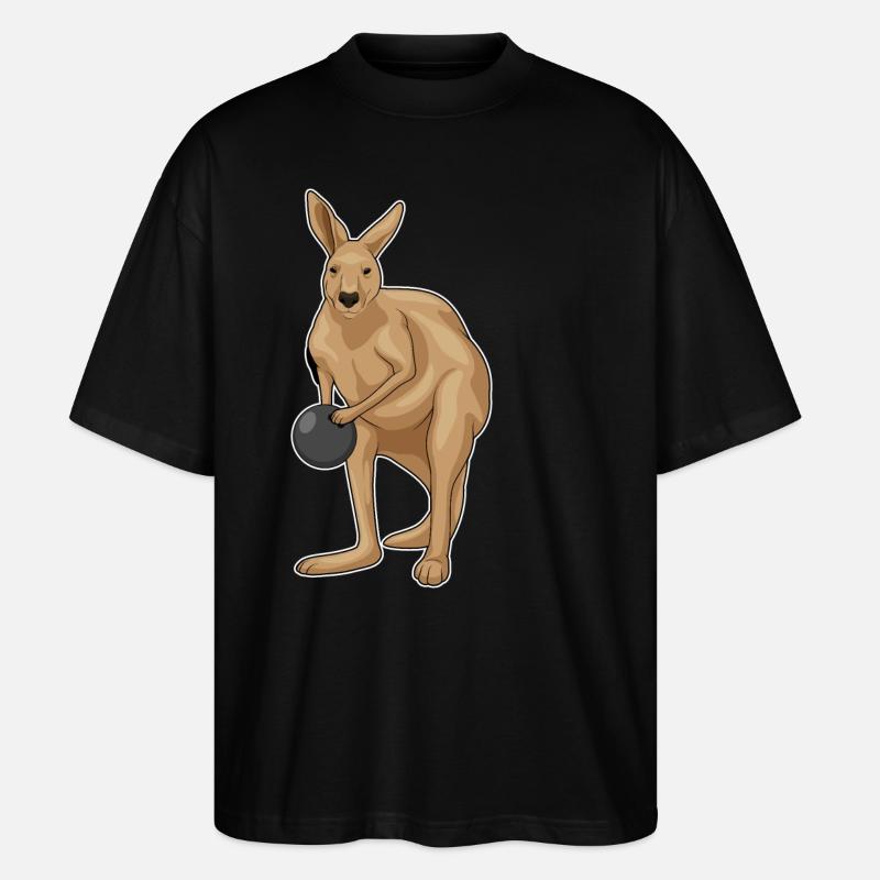 Boule de bowling Kangourou - T-shirt bio Blaster 2.0 coupe oversize Stanley/Stella Unisexe - noir
