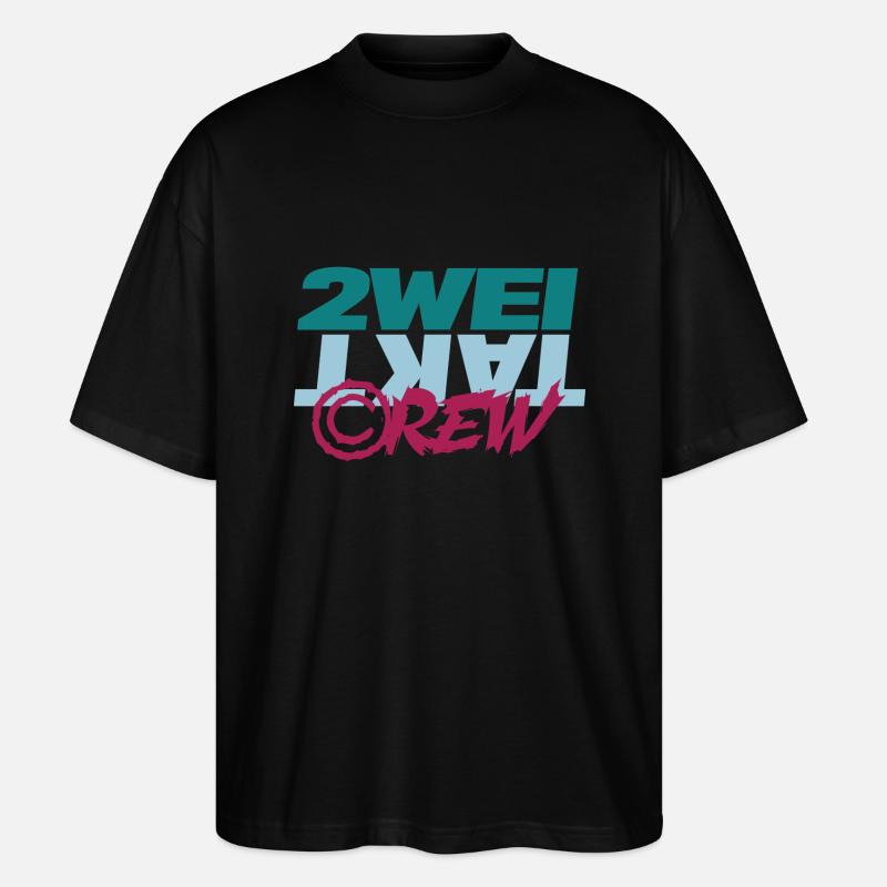 Zweitakt Crew Logo Dark - Stanley/Stella Oversized Unisex Bio T-Shirt Blaster 2.0 - Schwarz