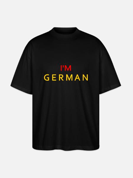 Im german - Stanley/Stella Oversized Unisex Bio T-Shirt Blaster 2.0 - Schwarz