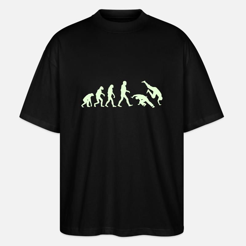 Capoeira Evolution logo - Stanley/Stella Oversized Unisex Organic T-shirt Blaster 2.0 - black