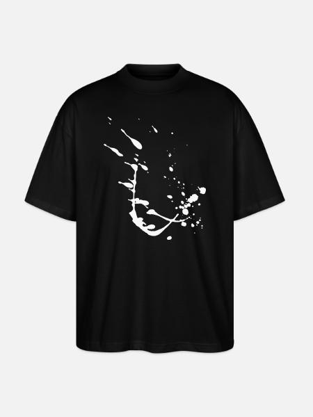 Farbspritzer - Spritzer / Fleck - Abstrakt - Stanley/Stella Oversized Unisex Bio T-Shirt Blaster 2.0 - Schwarz