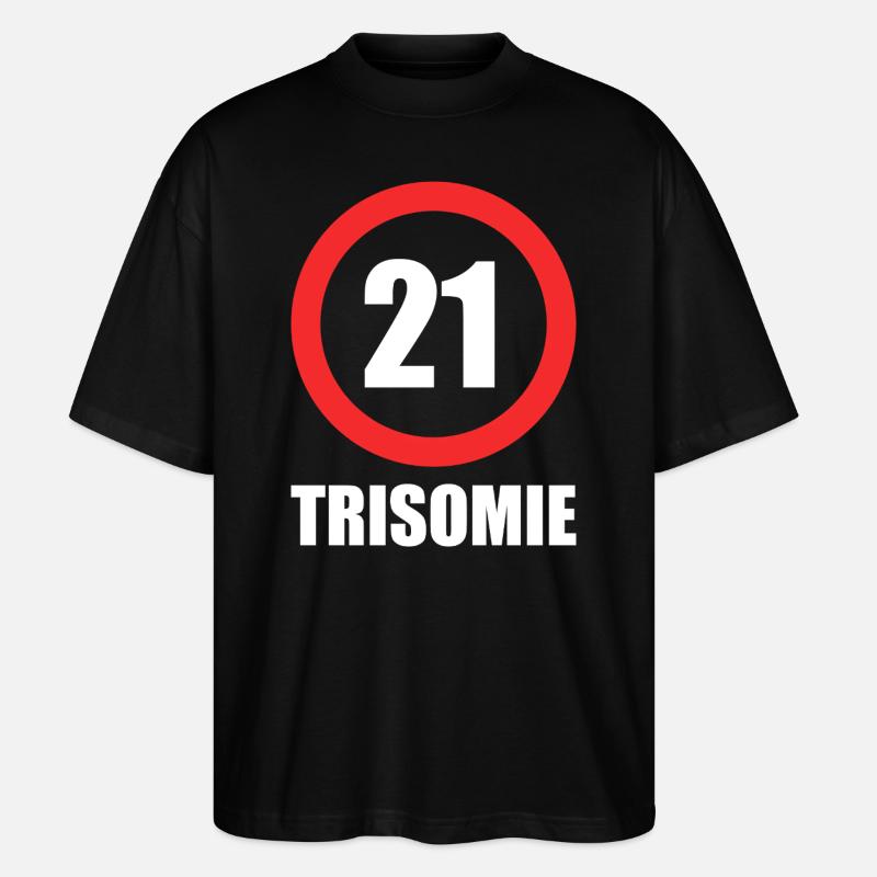 Downsyndrom - Stanley/Stella Oversized Unisex Bio T-Shirt Blaster 2.0 - Schwarz