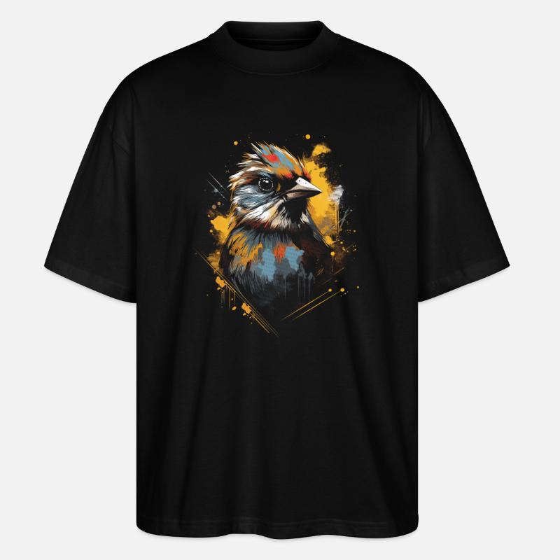 Sperling Majestätisch Tier Tropisch - Stanley/Stella Oversized Unisex Bio T-Shirt Blaster 2.0 - Schwarz