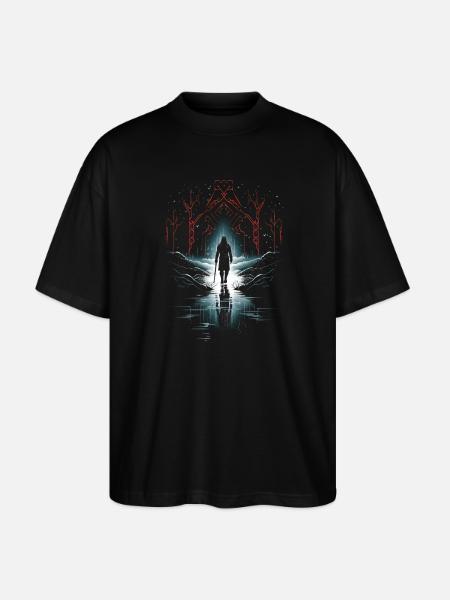 Viking Silhouette Scandinavia Viking - Stanley/Stella Oversized Unisex Organic T-shirt Blaster 2.0 - black