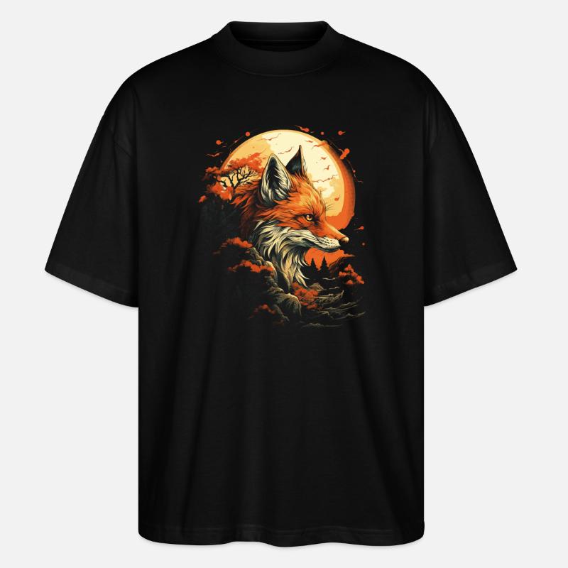 Fantay Fox Magic Fox - Stanley/Stella Oversized Unisex Organic T-shirt Blaster 2.0 - black