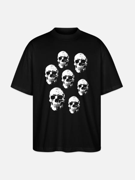 Halloween Skulls - Stanley/Stella Oversized Unisex Organic T-shirt Blaster 2.0 - black
