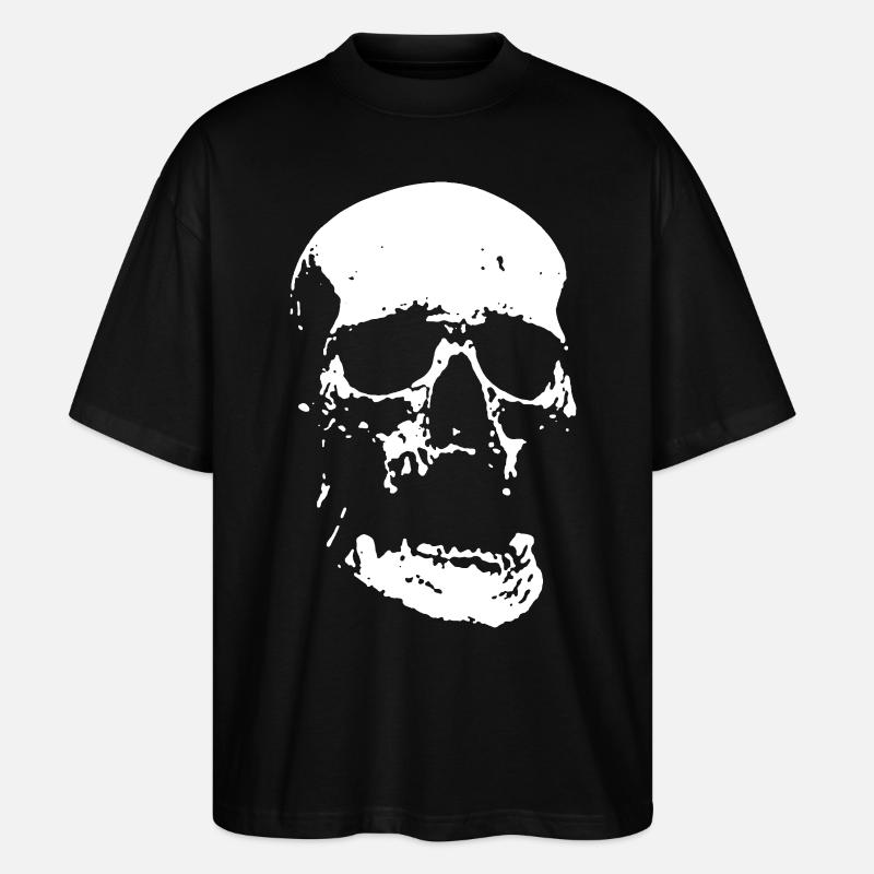 Skull - Totenkopf - Schädel - Stanley/Stella Oversized Unisex Organic T-shirt Blaster 2.0 - black