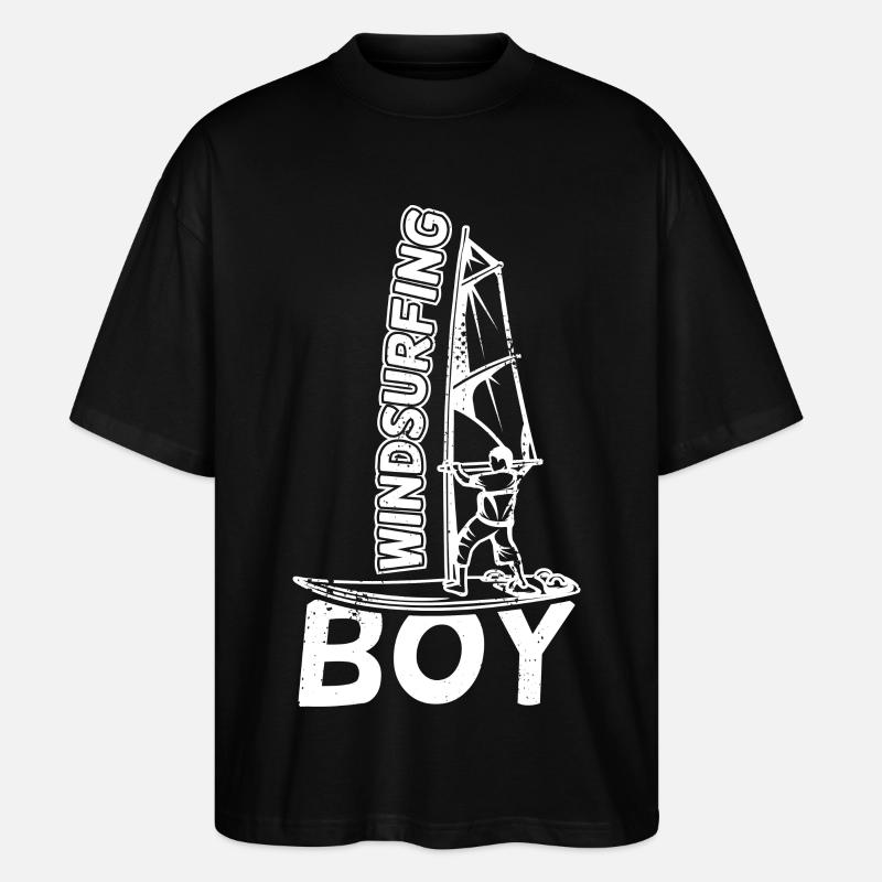 Lustiger Windsurfer Junge - Stanley/Stella Oversized Unisex Bio T-Shirt Blaster 2.0 - Schwarz
