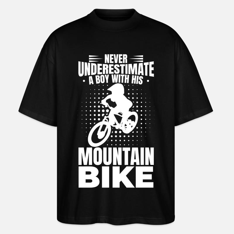 Mountainbiker Junge - Stanley/Stella Oversized Unisex Bio T-Shirt Blaster 2.0 - Schwarz